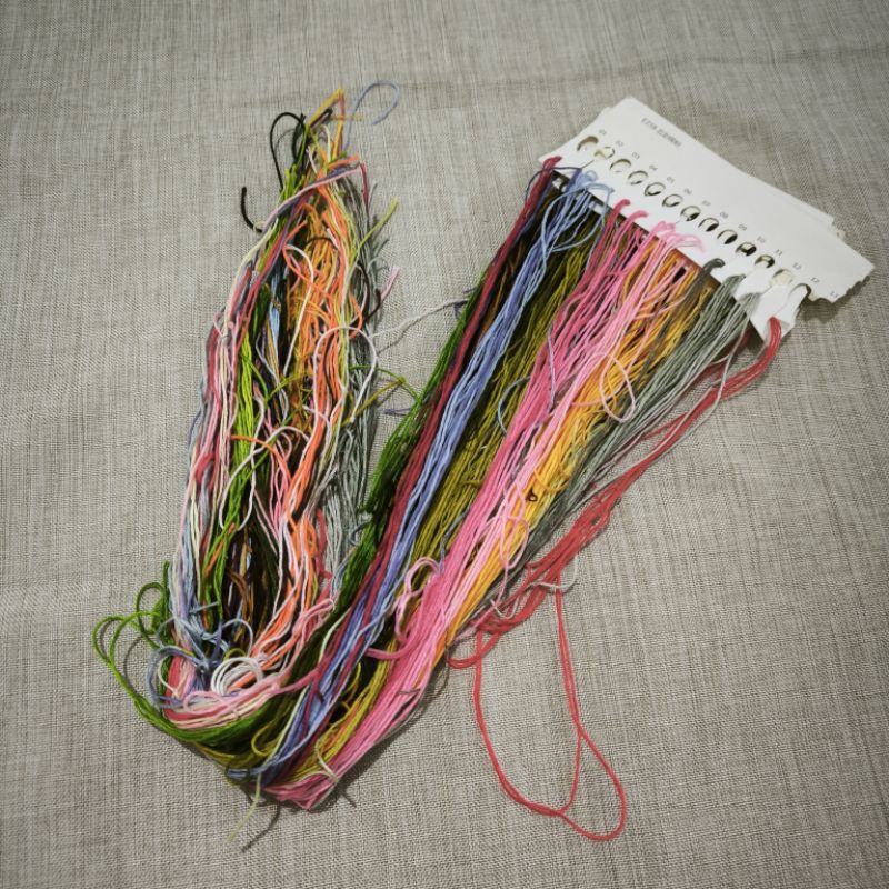 49 Warna Benang Sulam Kristik Sulaman Cruissteek Second Kain Strimin