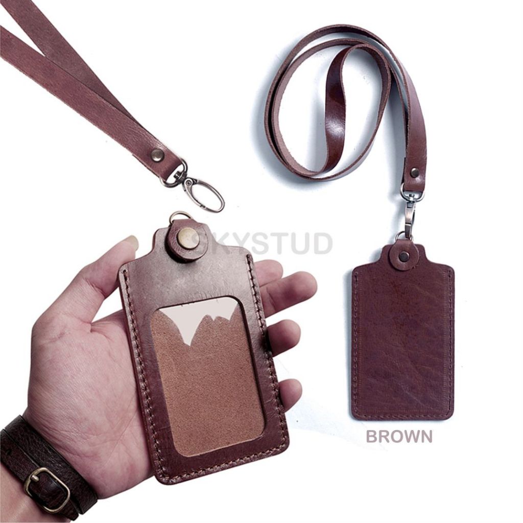

Name Tag ID Card Kulit Holder Name Tag Lanyard Kulit pu ID Card Kulit Termurah