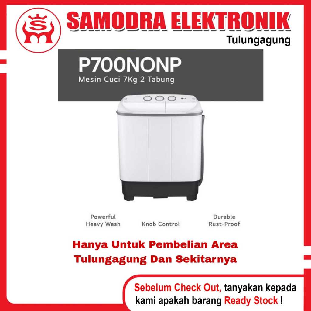 MESIN CUCI LG P-700NONP | Mesin Cuci 2 Tabung | Mesin Cuci 7 KG