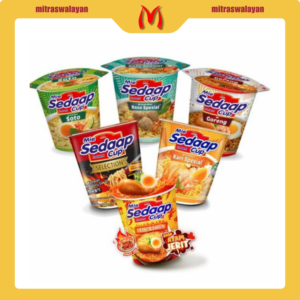 

Mie SEDAAP Kemasan Cup All Variant 77 gr