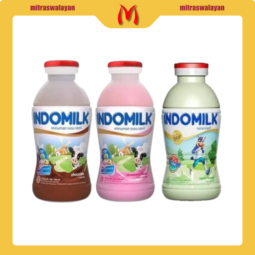 

INDOMILK Susu UHT Kemasan Botol 190 ml