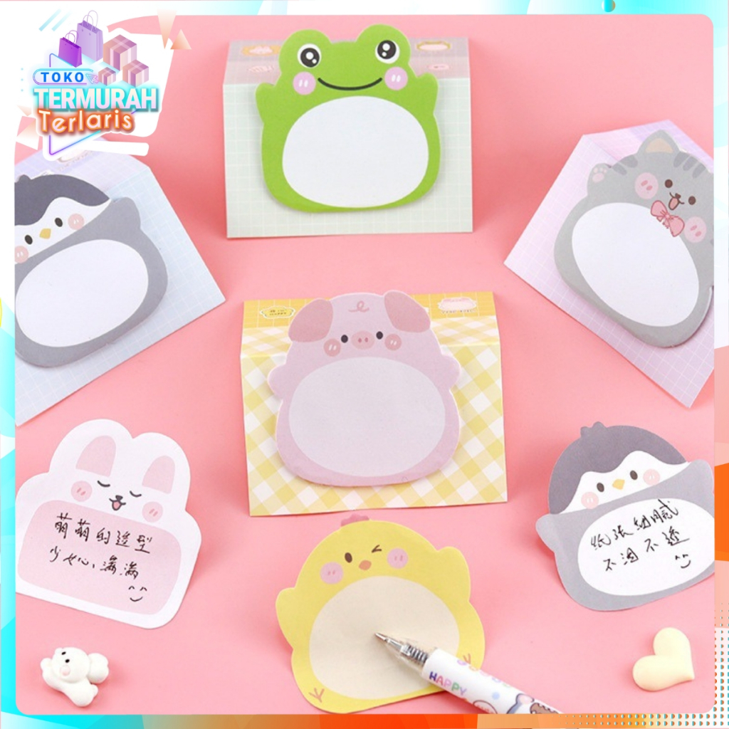 

TTT Sticky Notes Motif Hewan Tempelan Kertas Catatan Memo Note Karakter Binatang Binatang Mini Book Karakter Animal Lucu