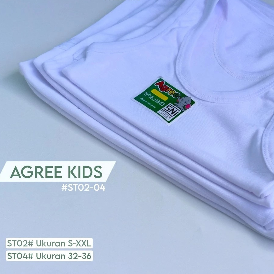 ( 6pc ) Singlet Agree Kids Singlet Anak Agree ST 04 Kaos Dalam Agree Kaos Kutang Kaos - Warung