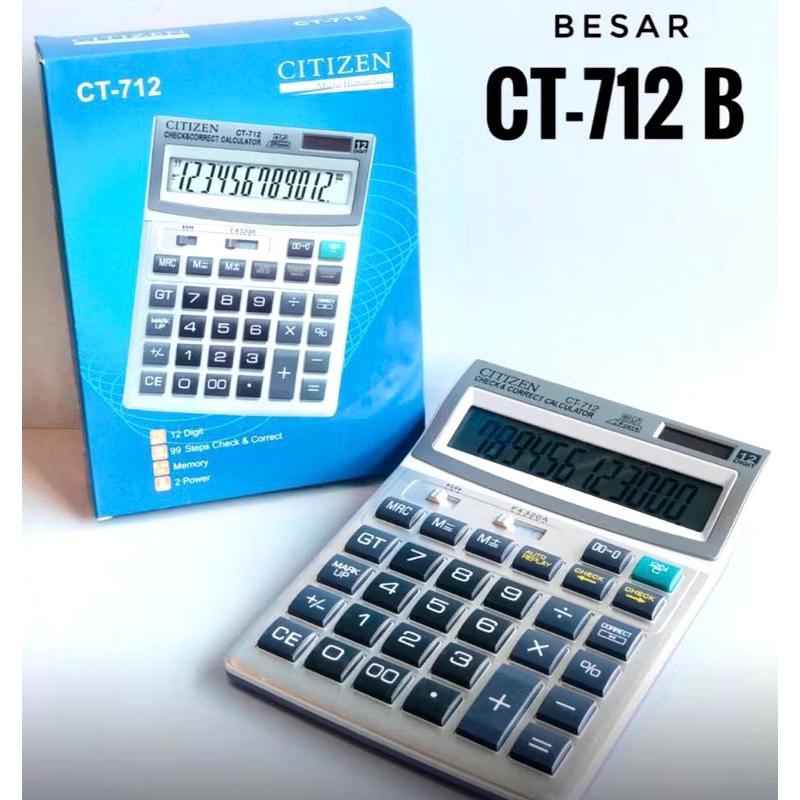 

kalkulator besar citizen ct-712 12digit original 2power