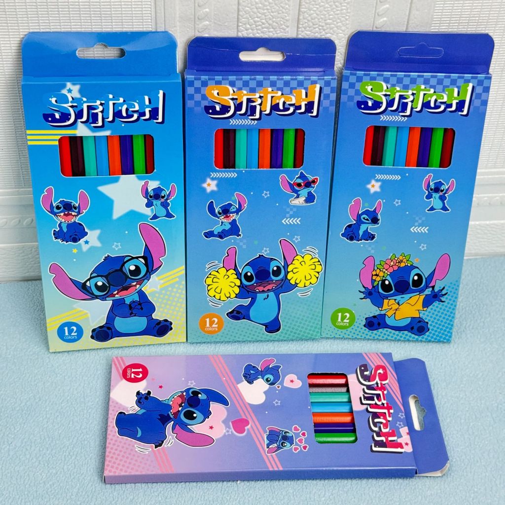 

{Stitch} Set Pensil Warna (12 pcs) Lucu Imut Unik Menarik Aesthetic Karakter Stitch No. 3711