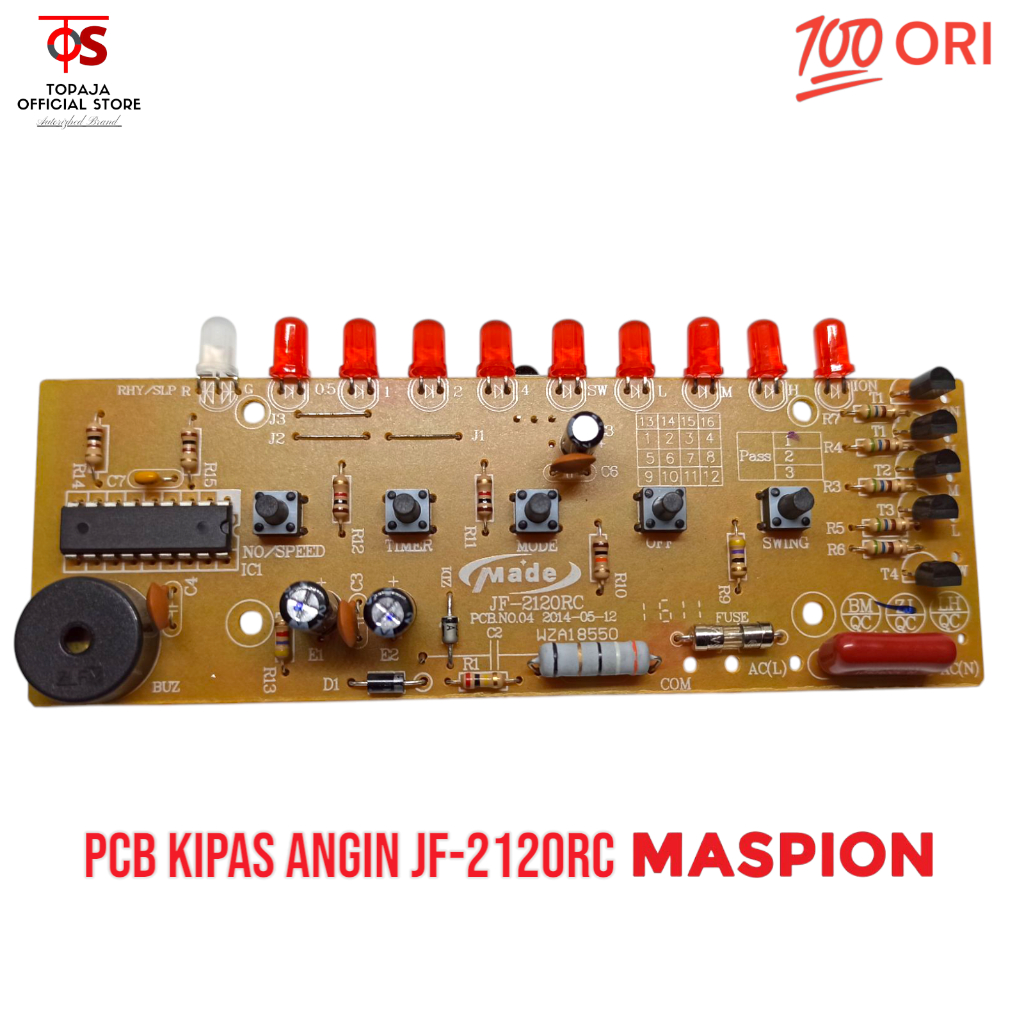 Modul PCB Kipas Angin Kotak MASPION JF 2120 RC - PCB Kipas Angin Maspion Box Fan JF-2120RC