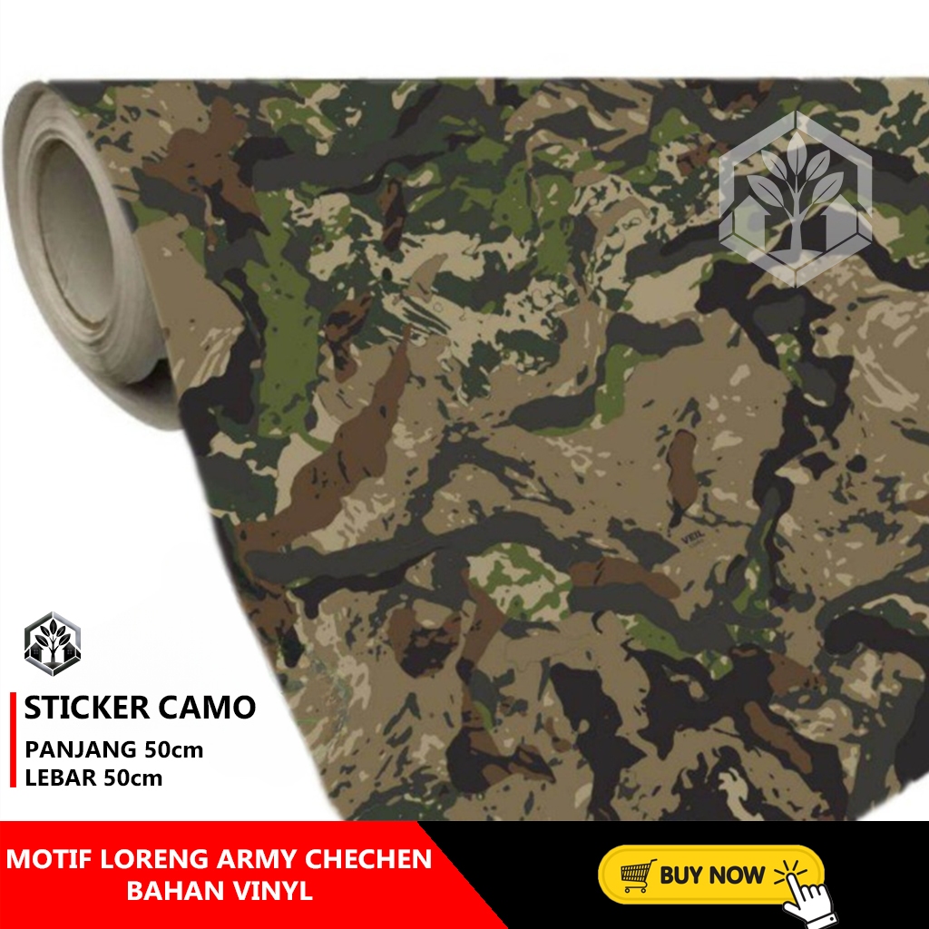 

STICKER CAMO BAHAN VINYL MOTIF LORENG ARMY CHECHEN