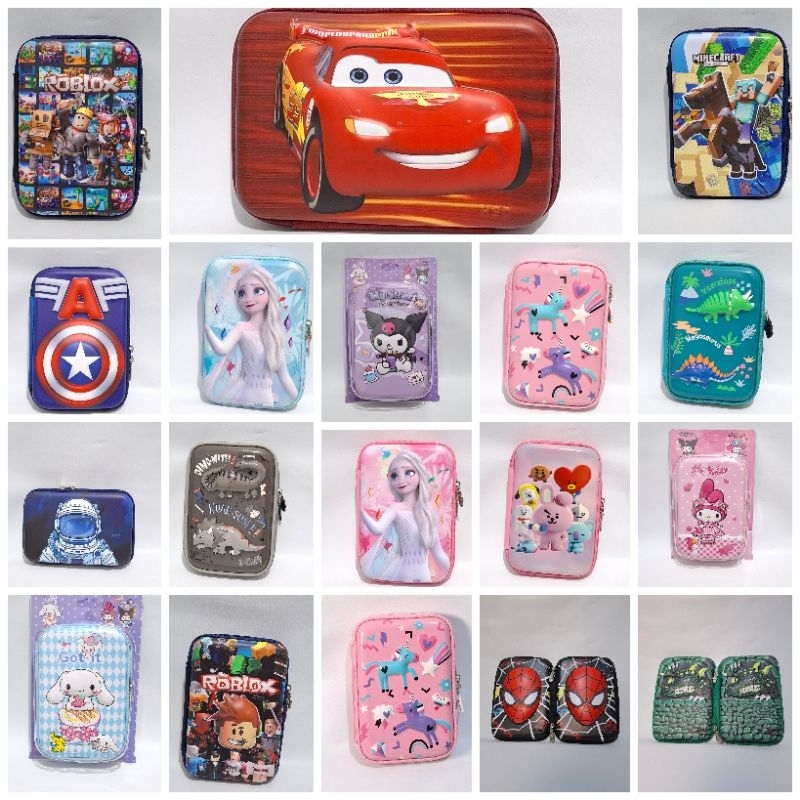 

Tempat Pensil Anak Perempuan Unicorn LOL Frozen Hello Kitty Kotak Pencil Case Emboss Model Smiggle