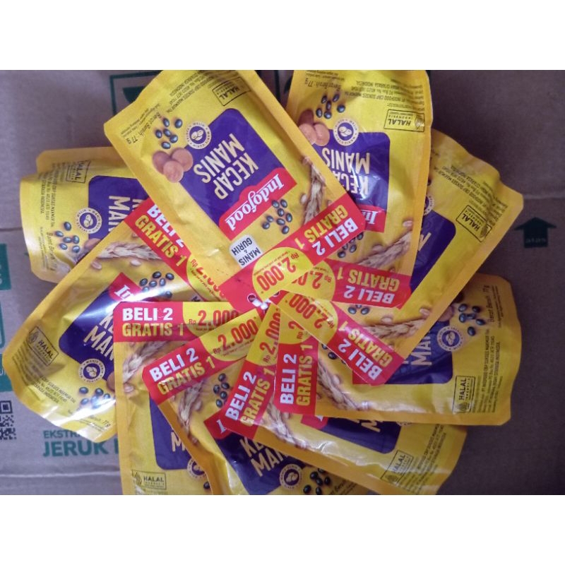 

Kecap Manis Indofood 9 pcs X 77g manis gurih