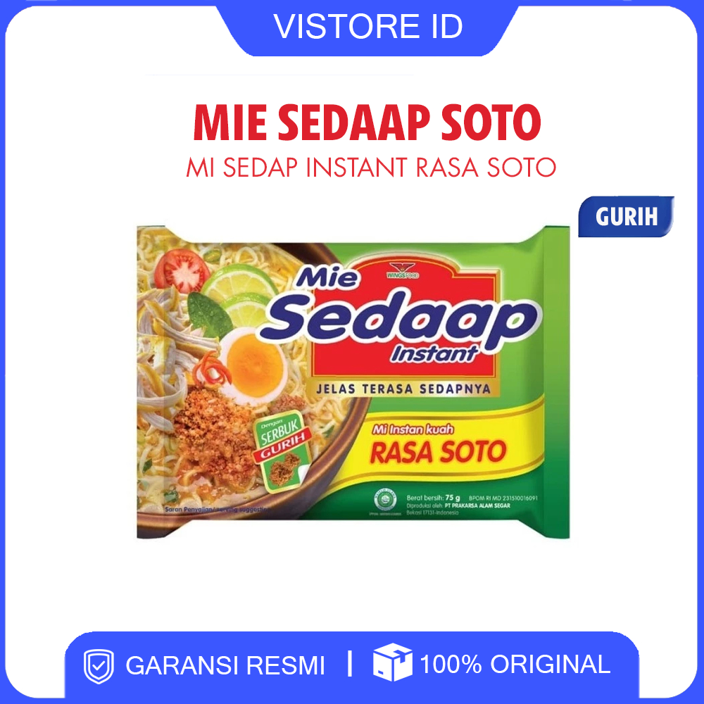 

Mie Sedap Rasa Soto 80gr - Mi Sedaap Instan Cepat Saji