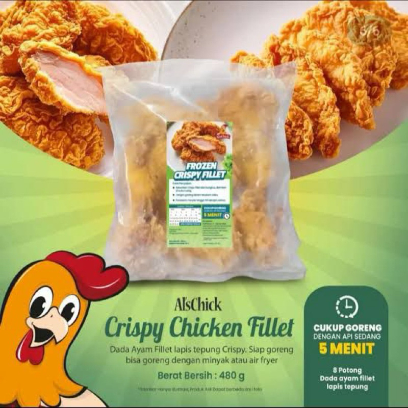 

Al’s Chik Frozen Crispy Fillet||Dada Ayam Fillet 480g