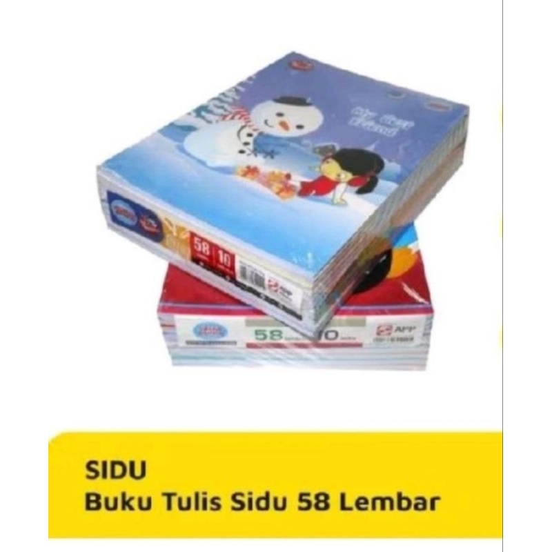 

Buku Tulis SIDU Isi 58 Lembar (1 Pack Isi 10 Buku)