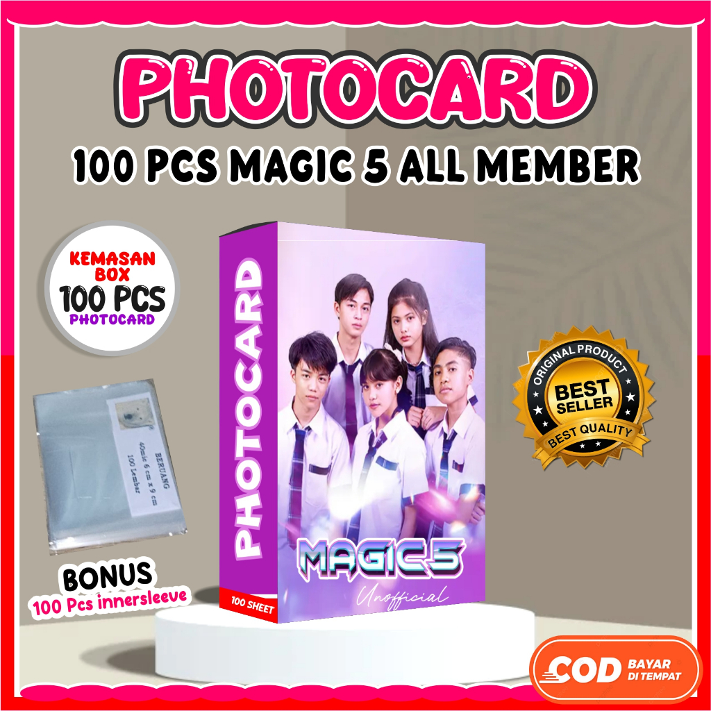 Photocard Magic 5 All Member 100 Pcs Bonus Innerslave Ganci - Galeri Photocard