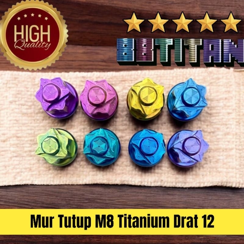 Mur Tutup M8 Titanium / Mur Close M8 Titanium Drat 12