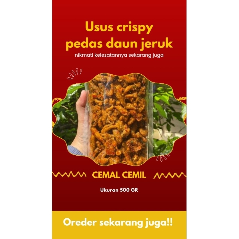 

USUS CRISPY PEDAS DAUN JERUK 500 GR