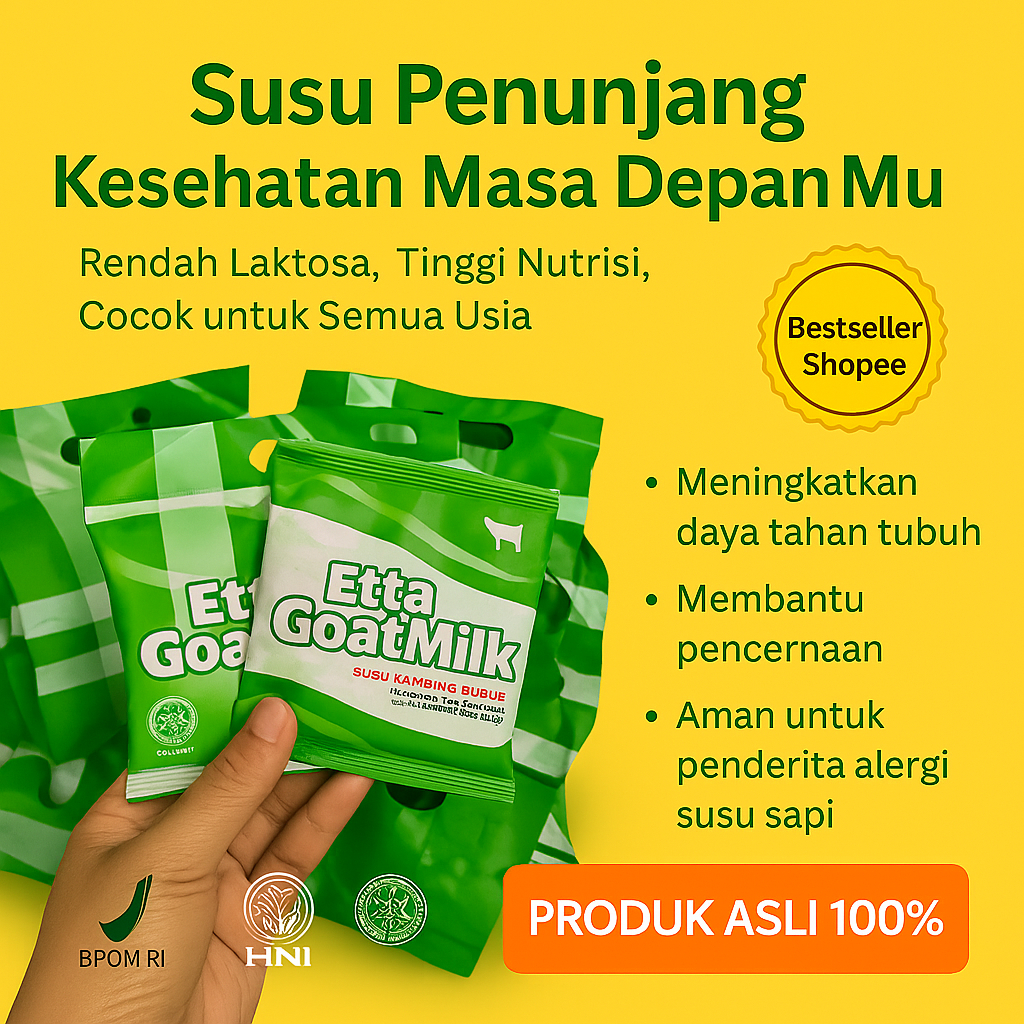 

Etta Goat Milk Susu Kambing Etawa Bubuk Asli Original HNI Hpai