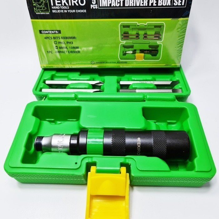 TEKIRO OBENG TUMBUK TEMBUS 5 PCS / IMPACT DRIVER SET 5PCS MATA OBENG KETOK