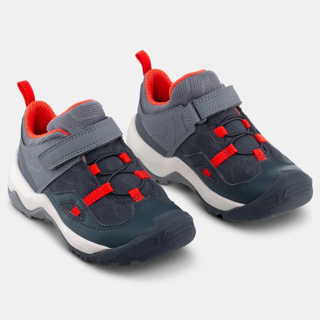 Quechua Sepatu Gunung Anak Velcro Crossrock - Abu-Abu Merah 8758161