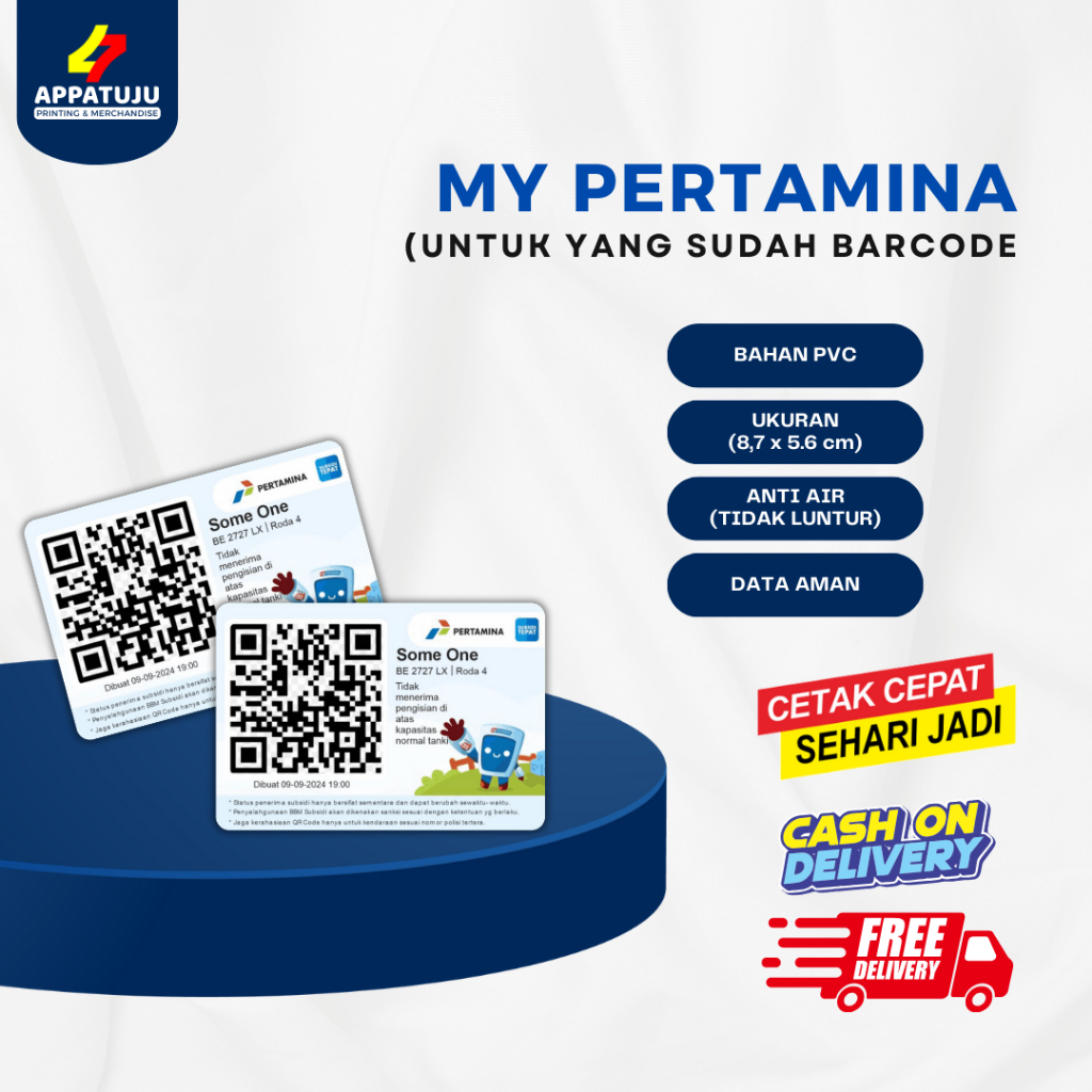 

KARTU MY PERTAMINA / BARCODE MY PERTAMINA / ID CARD MY PERTAMINA