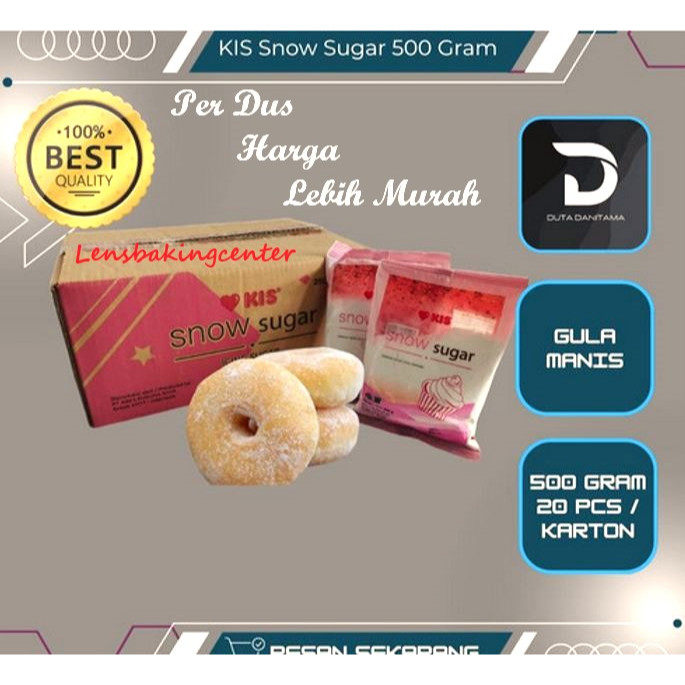 

Kis Kiss Snow Sugar 20x500gr 20 x500 gr 500gram 500 gram 1dus 1 dus 1ktn 1 ktn 1ctn 1 ctn Karton