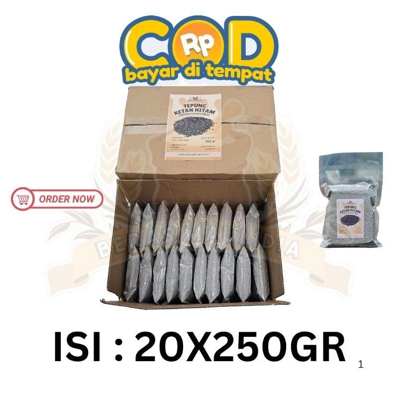 

Tepung ketan hitam 1Dus isi 20x250gr 100%Beras Ketan Hitam Tanpa Campuran Tanpa Bahan kimia