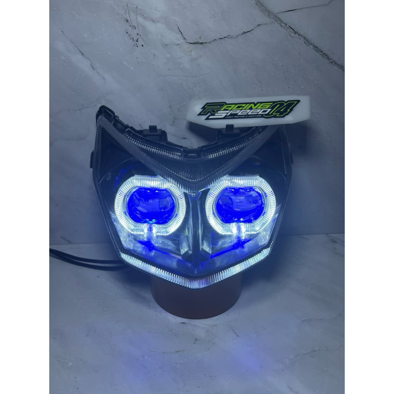 reflektor/lampu depan honda supra x 125 fi th 2013-2018 custom ala biled 2.5 inch sinarterang