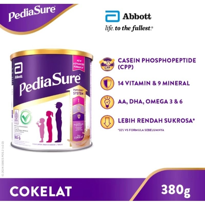 

PediaSure Cokelat 380g (1-10th) – Nutrisi Pertumbuhan