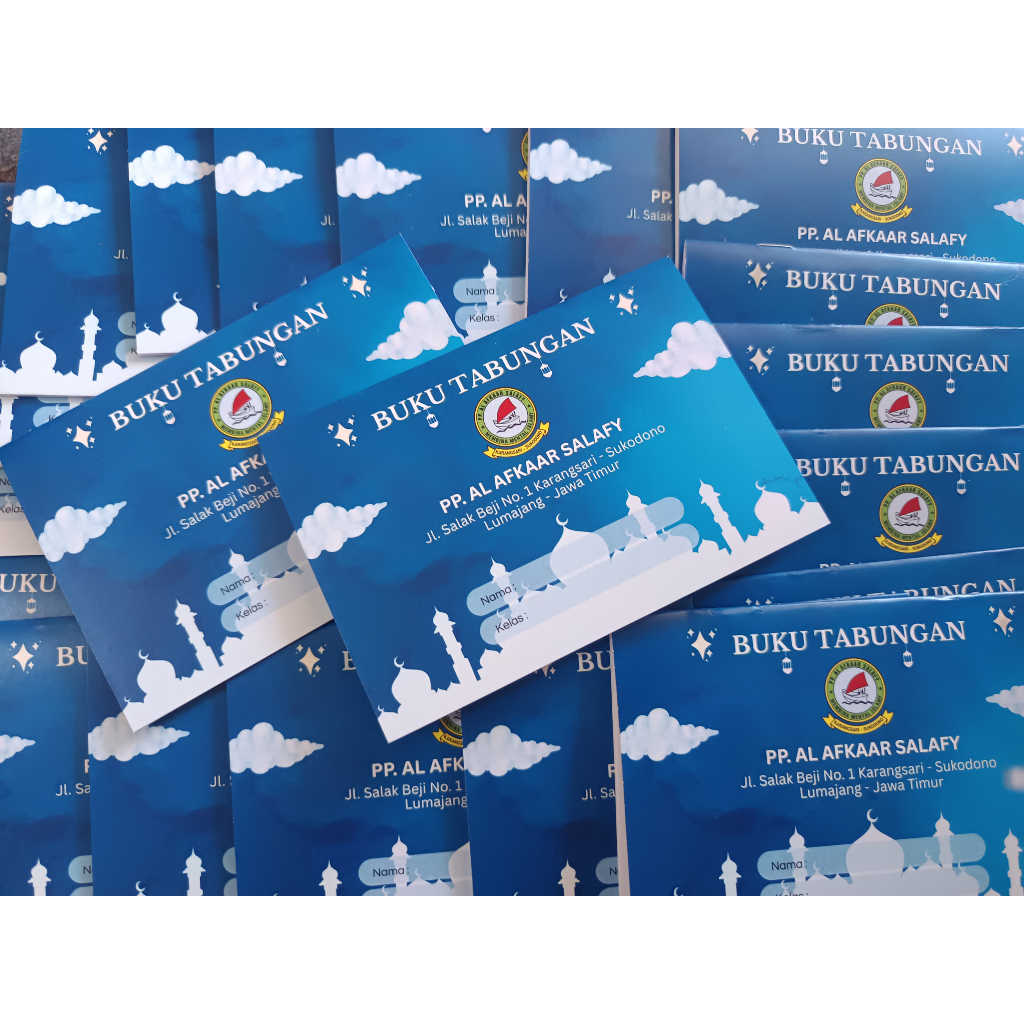 

Buku Tabungan Custom Landscape Cover Tebal Glossy free plastik