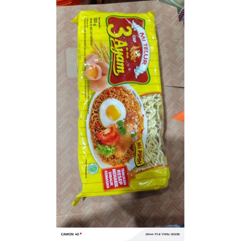 

mie telor - cap 3 ayam kemasan 200g halal