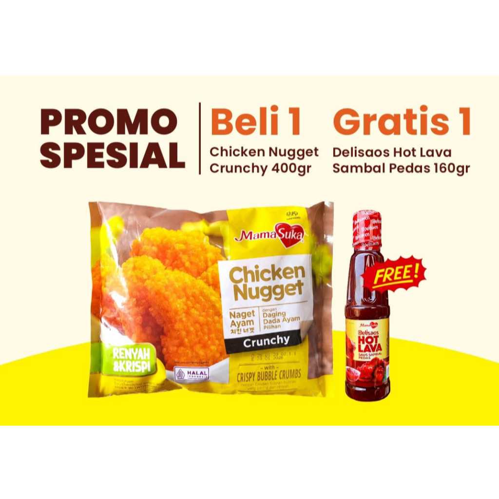 

Mama Suka Chicken Nugget Naget Ayam Crunchy 400gr