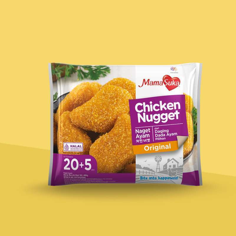 

Mama Suka Knuckles Chicken Nugget Original 400gr isi 20+5