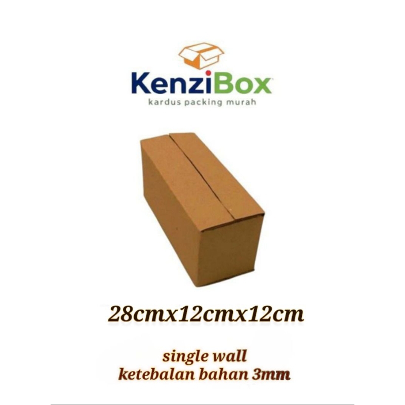 

kardus karton box uk. 28x12x12 cm single wall polos