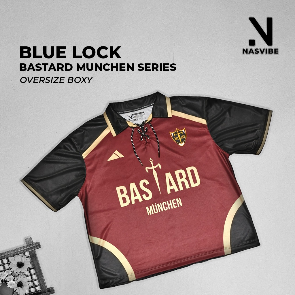 Jersey Oversize Boxy Blue Lock Bastard Munchen Series