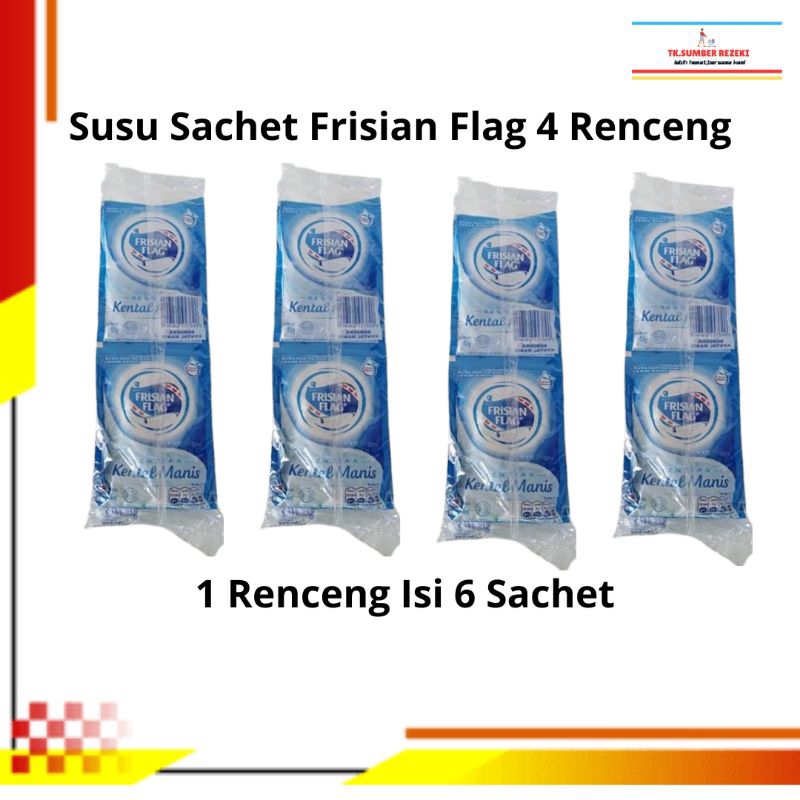 

[PAKET HEMAT ISI 4] Susu Sachet Putih Frisian Flag 1 Renceng Isi 6 Pcs PROMO MURAH