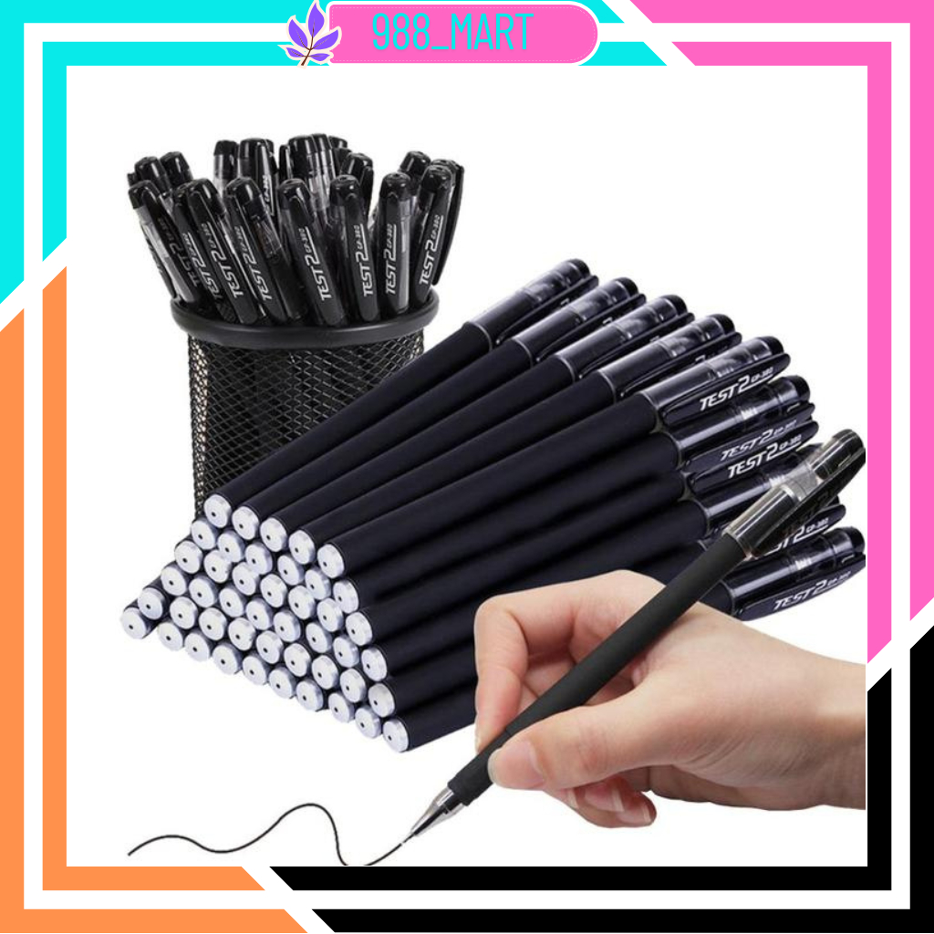 

【COD】【TERMURAH】Pena Polos Gel Hitam Pulpen Sekolah Kantor Import