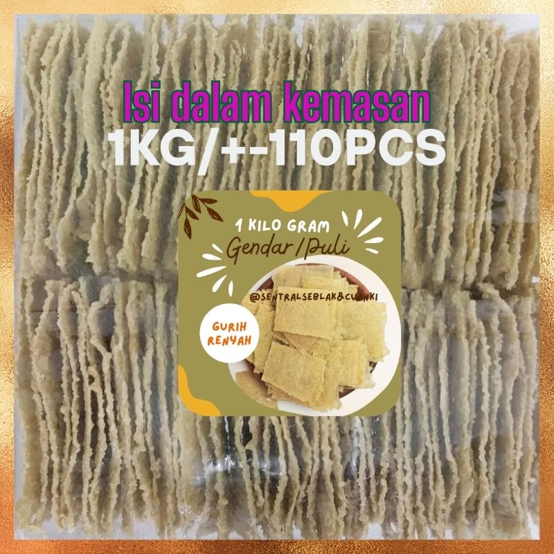 

Kerupuk gendar mentah 1kg isi +- 110pcs