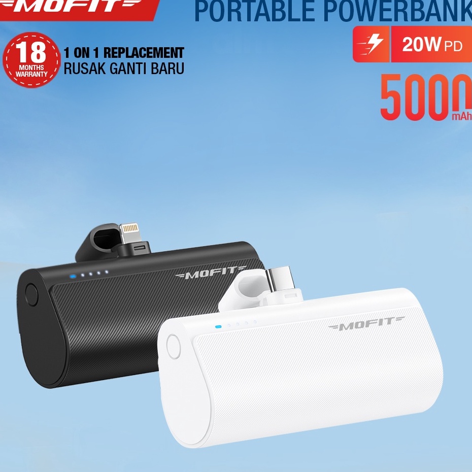 Powerbank MOFIT Portable Mini 5mAh PD 2watt  Quick Charge 3A
