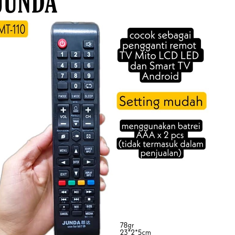 REMOTE MULTI UNIVERSAL LED SMART TV MITO JUNDA MT 11