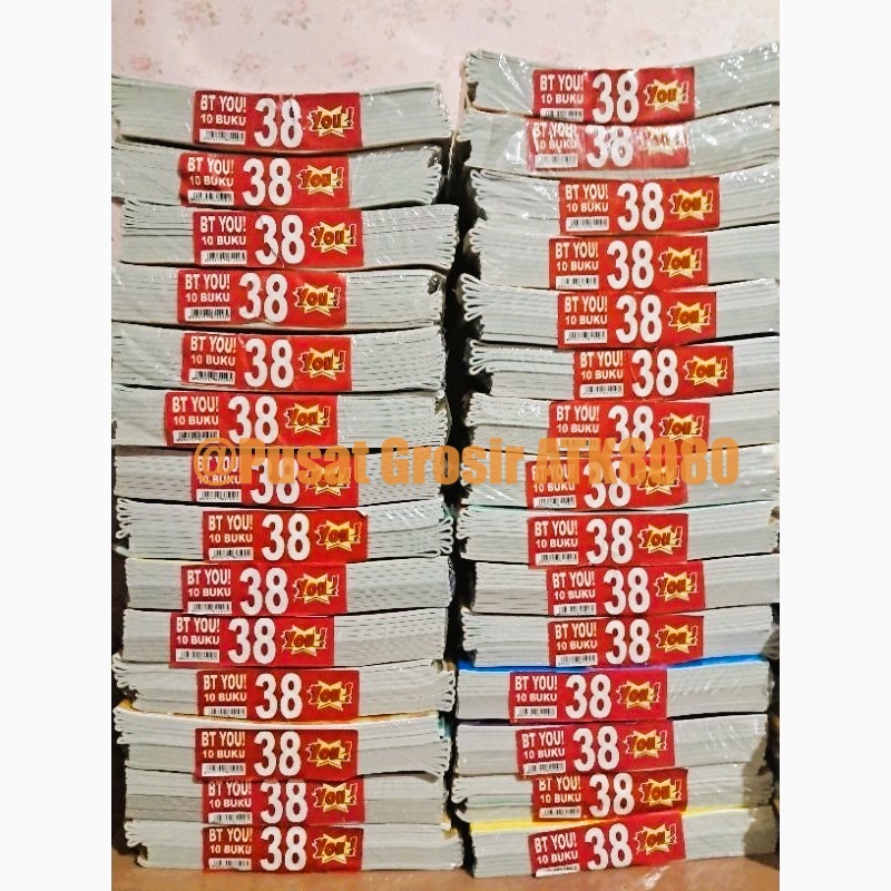 

PGATK-JUAL 10 PCS BUKU TULIS KIKY BT YOU MURAH 38 LEMBAR(10PCS) || Buku merk You 1 PAX ISI 10 BUKU