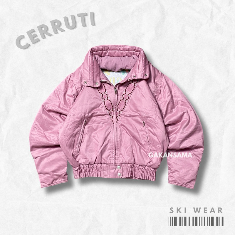 JAKET CROP VINTAGE CEWE CERRUTI