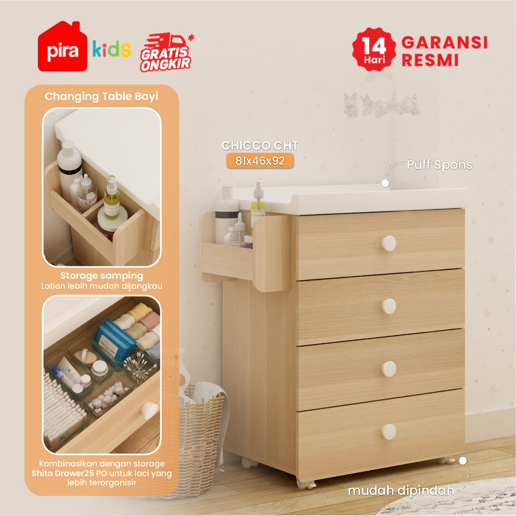 Pira Kids - Chicco CHT Meja Ganti Popok Bayi