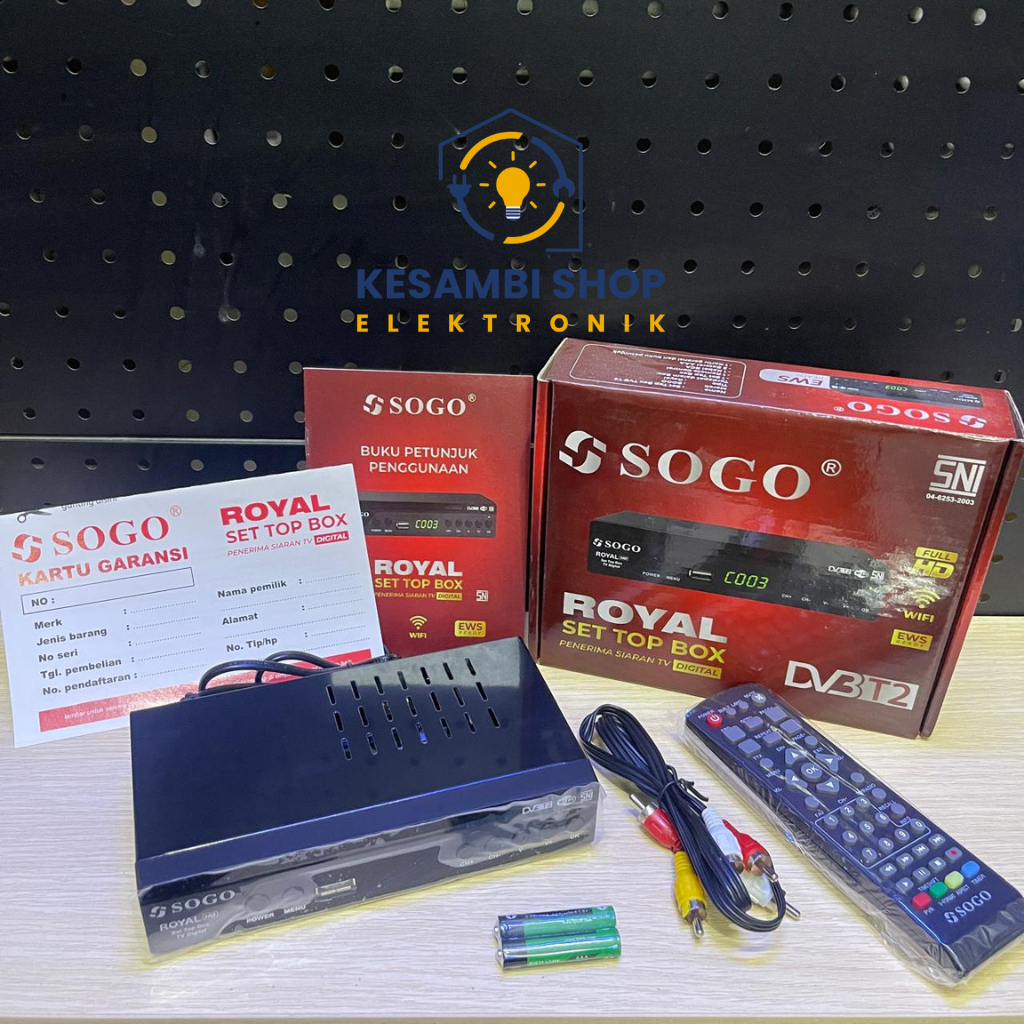 STB SET TOP BOX SOGO DIGITAL RECEIVER SOGO ROYAL DVB - T2 ORIGINAL SOGO