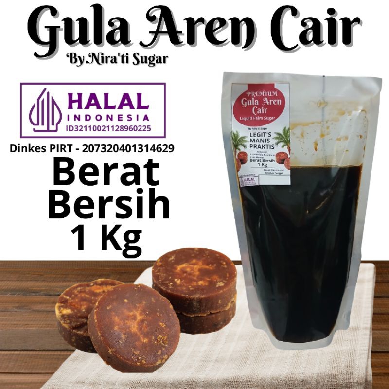 

Nira'ti Aren Sugar - Premium Gula Aren Cair Legit's Manis Dan Praktis 1 Kg