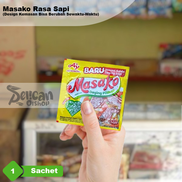 

Masako Sapi Sachet 1 Pcs Satuan Kaldu Bumbu Masak Instant Kemasan Kecil