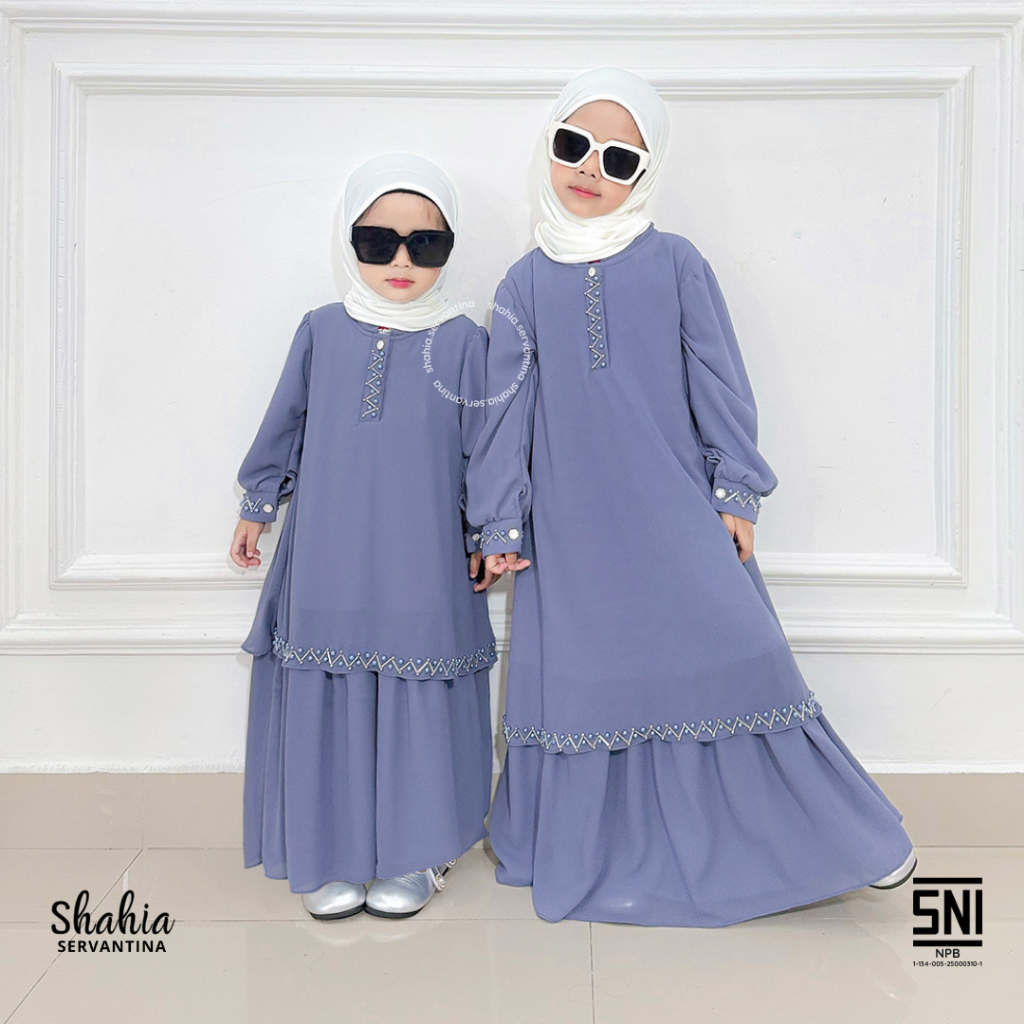Shahia Servantina - Anya Dress Gamis Anak Perempuan Couple Mom & Kids