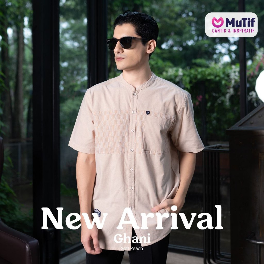 MUTIF GHANI SOFT PEACH / KOKO MUTIF / KEMEJA MUTIF / BAJU BRAND MUTIF ORI