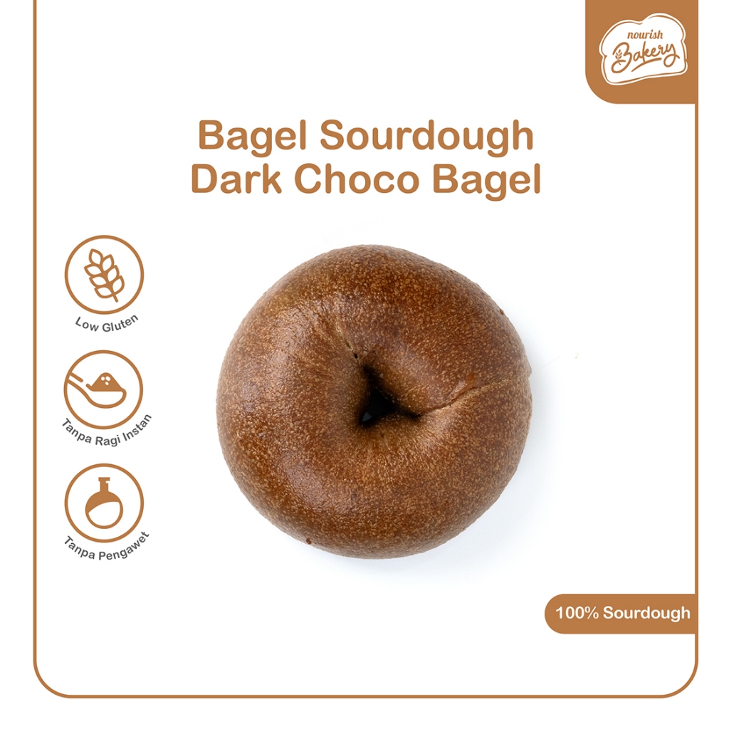 

RK12 Bagel Dark Chocolate - 100% Sourdough Bagel Dark Chocolate Long Fermentation 100gr