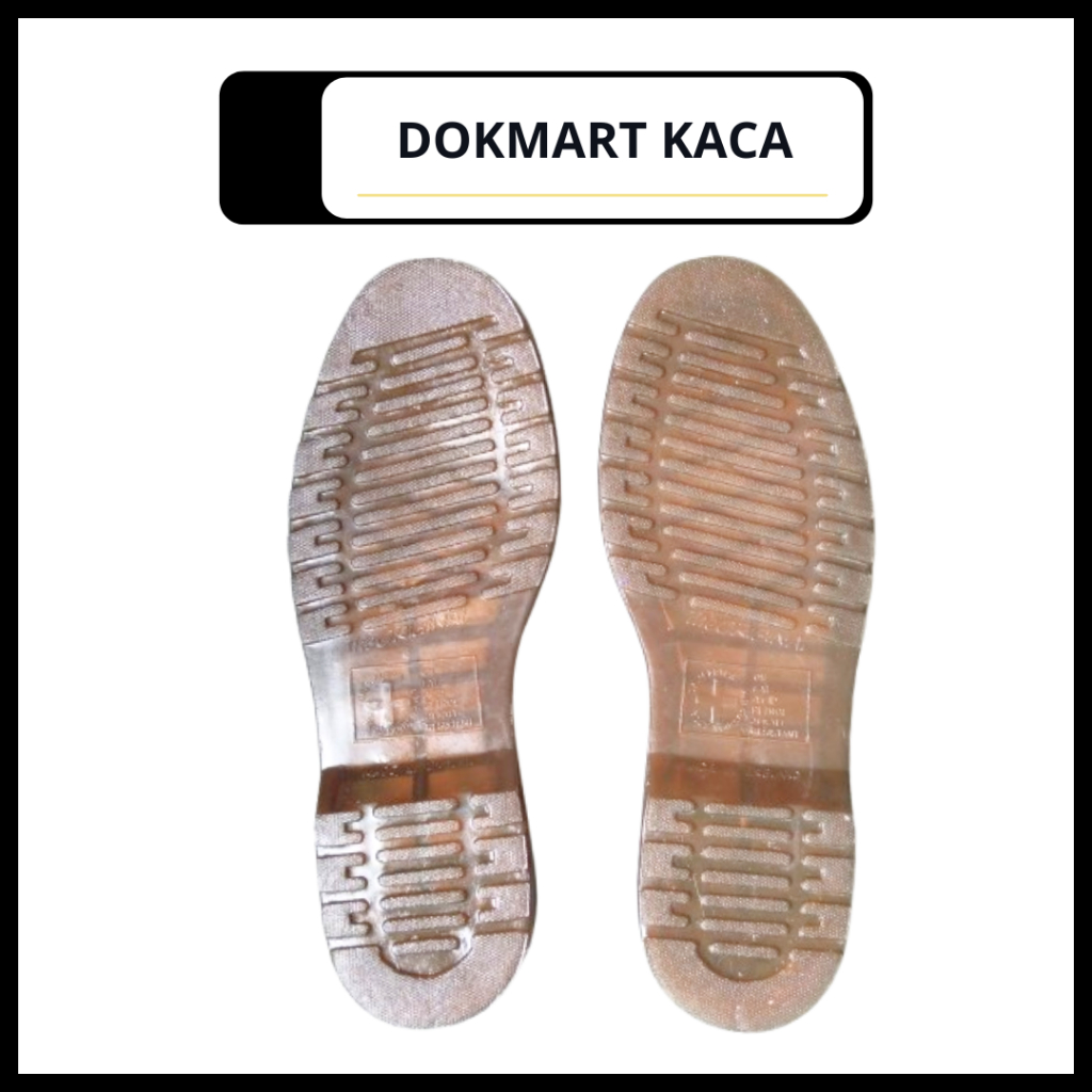 Outsole Dokmart Kaca Cowo - Coklat Transparan Untuk Sepatu Dokmart Cowo - Dokmart Original DR