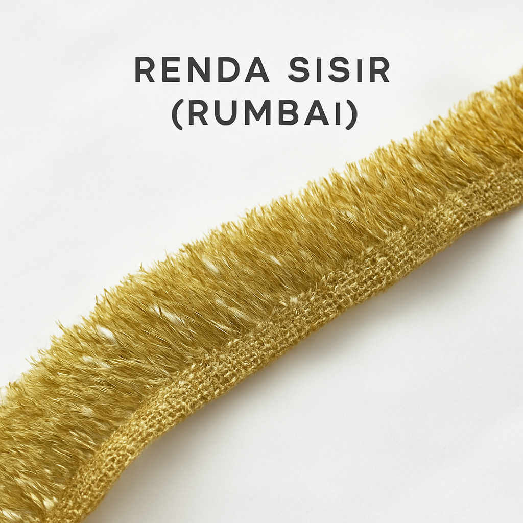 Renda Gorden Rumbai Sisir 14 Yard | Aksesoris Poni Horden untuk Jendela, Pintu & Taplak Meja