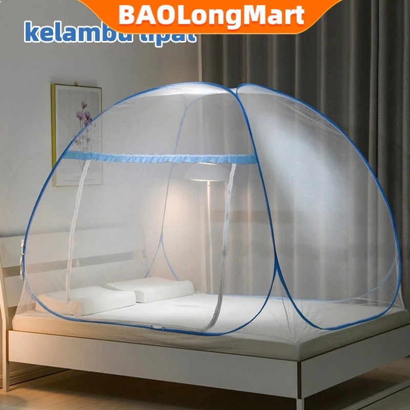 Bundar Kelambu /Melipat Net Nyamuk Portabel Pembukaan pintu unilateral /1 Pintu Tenda Anti Nyamuk Ke